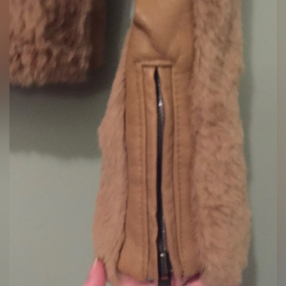 June Reversible Rabbit Fur/ Leather Trimmed Bomber - Picture 8 of 10